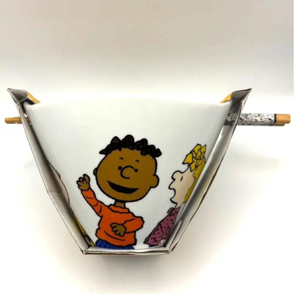 Charlie Brown, Peanuts, Snoopy Noodle, Ramen Bowl w/Chopsticks Set - New